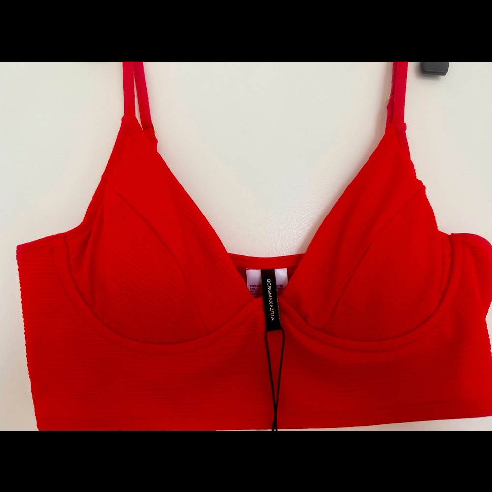 RED HIGH WASTE BIKINI